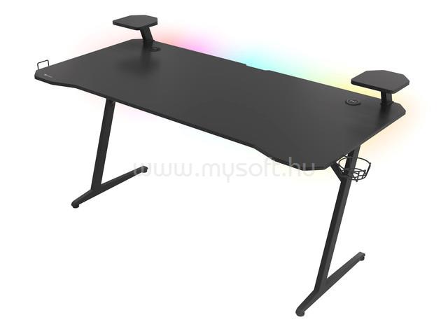 GENESIS Holm 510 Gamer asztal RGB világítással, 160X75 (fekete)