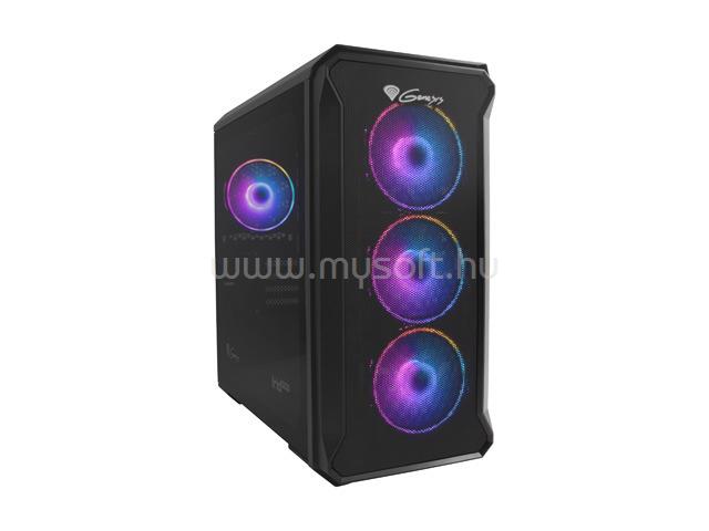 GENESIS Irid 503 ARGB fekete (táp nélküli) ablakos mATX ház