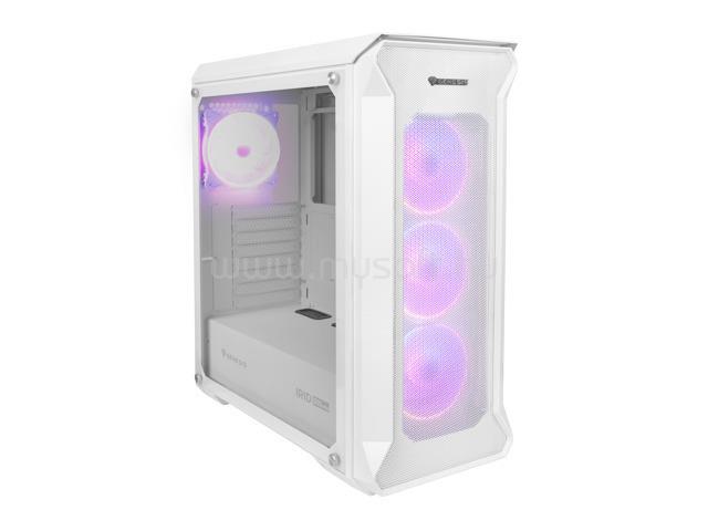 GENESIS Irid 505 ARGB fehér (táp nélküli) ablakos ATX ház