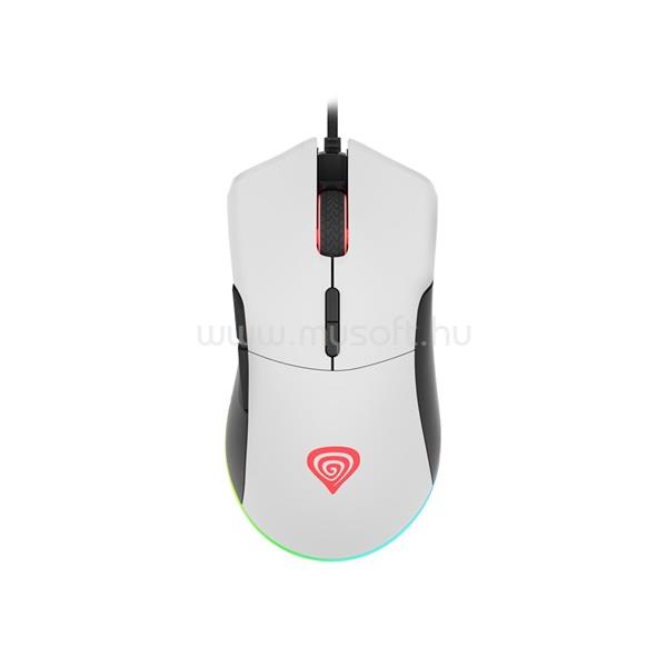 GENESIS Krypton 290 6400DPI RGB gamer vezetékes egér (fehér)