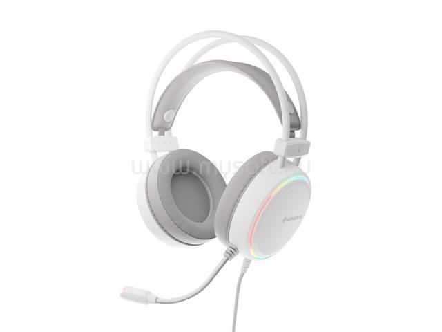 GENESIS Neon 613 G2 RGB USB vezetékes gamer headset (fehér)