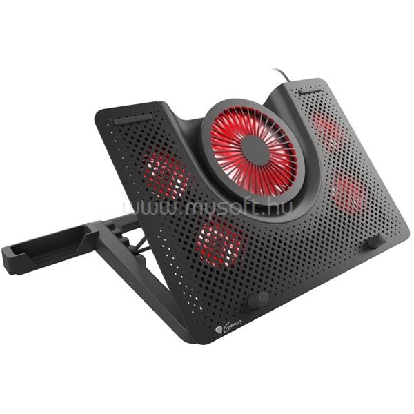 GENESIS Oxid 550 17,3" LED-es 5 ventilátoros fekete-piros notebook hűtőpad