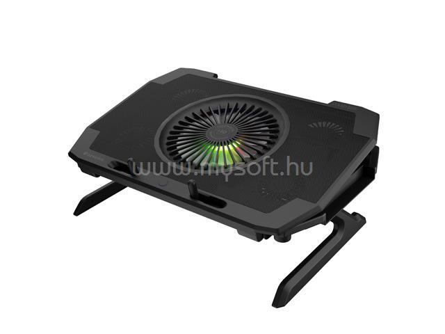 GENESIS Oxid 850 Laptop hűtőpad 15.6"-17.3" 5 ventilátor, led világítás