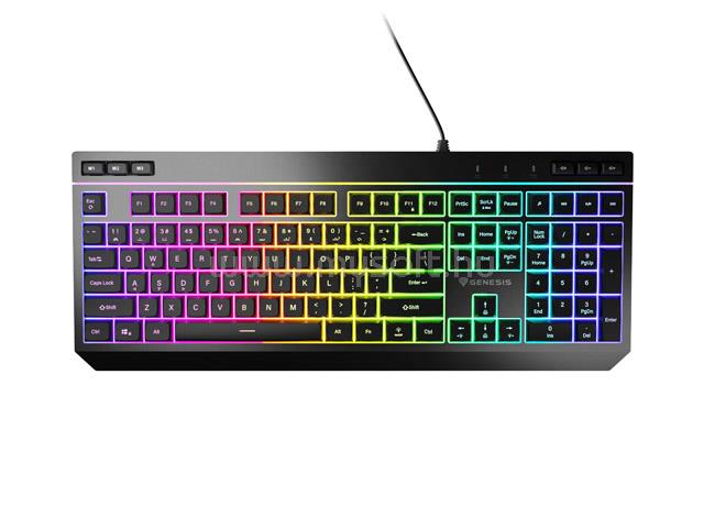 GENESIS RHOD 530 GAMER BILLENTYŰZET, RGB, US KIOSZTÁS, PROGRAMOZHATÓ HÁTTÉRVILÁGÍTÁS