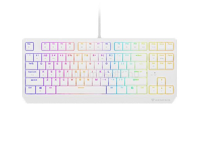 GENESIS THOR 230 TKL RGB mechanikus vezetékes billentyűzet amerikai angol lokalizáció (piros-fehér)