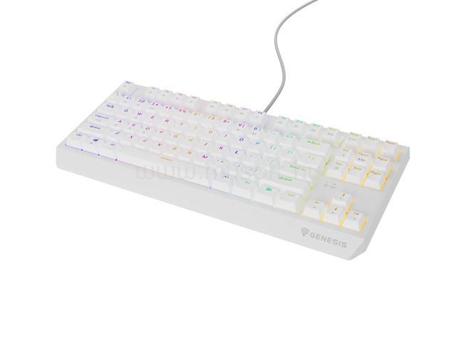 GENESIS Thor 230 TKL US RGB mechanikus Brown switch hot swap gamer vezetékes billentyűzet (fehér)