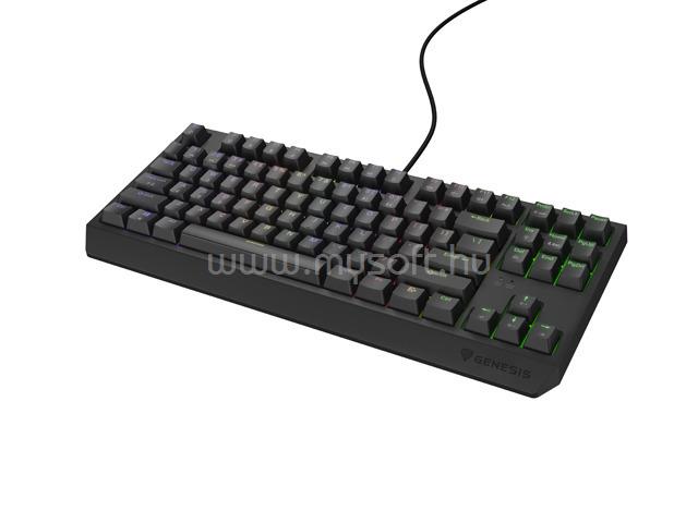 GENESIS Thor 230 TKL US RGB mechanikus Red switch hot swap gamer vezetékes billentyűzet (fekete)
