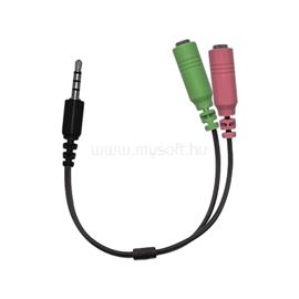 GENIUS ACC-100 3,5mm jack - 2x 3,5mm jack fekete elosztó adapter GENIUS_32590001400 small