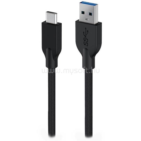 GENIUS ACC-A2CC-3A 1m USB-C-USB-A adat- és töltőkábel (fekete)