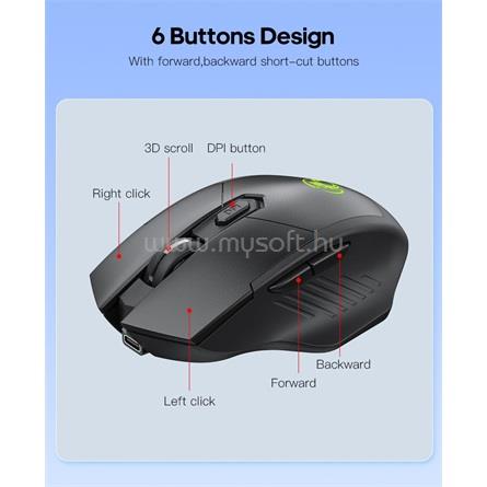 GENIUS GW-X3 optikai vezeték nélküli gaming egér fekete