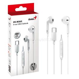 GENIUS HS-M365 USB-C vezetékes mikrofonos fülhallgató (fehér) GENIUS_31710030401 small