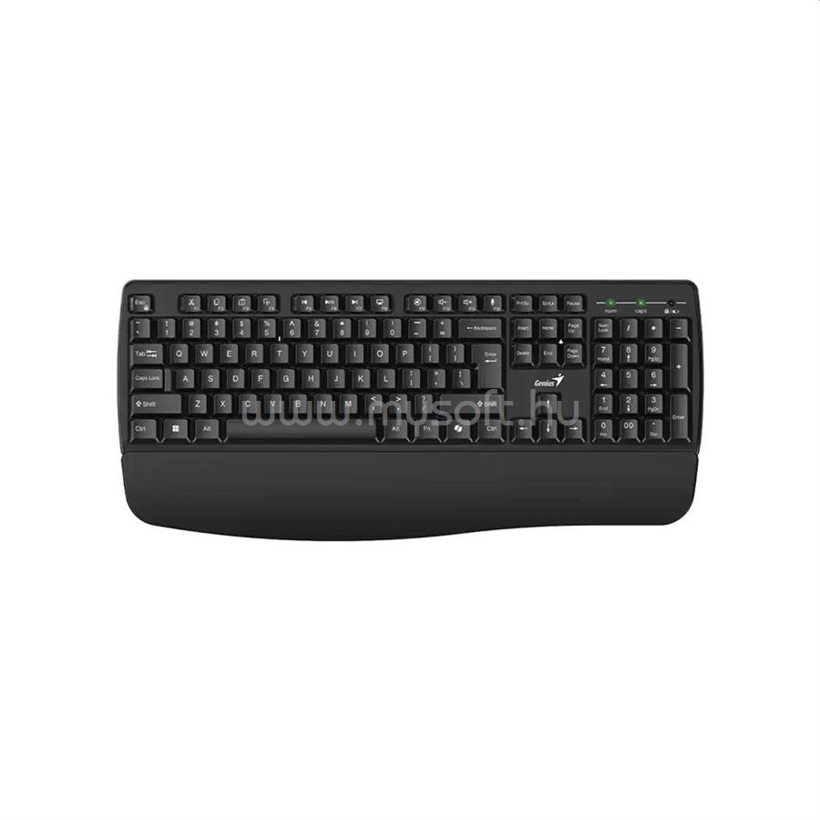 GENIUS KB-7123 vezeték nélküli billentyűzet (magyar, fekete)