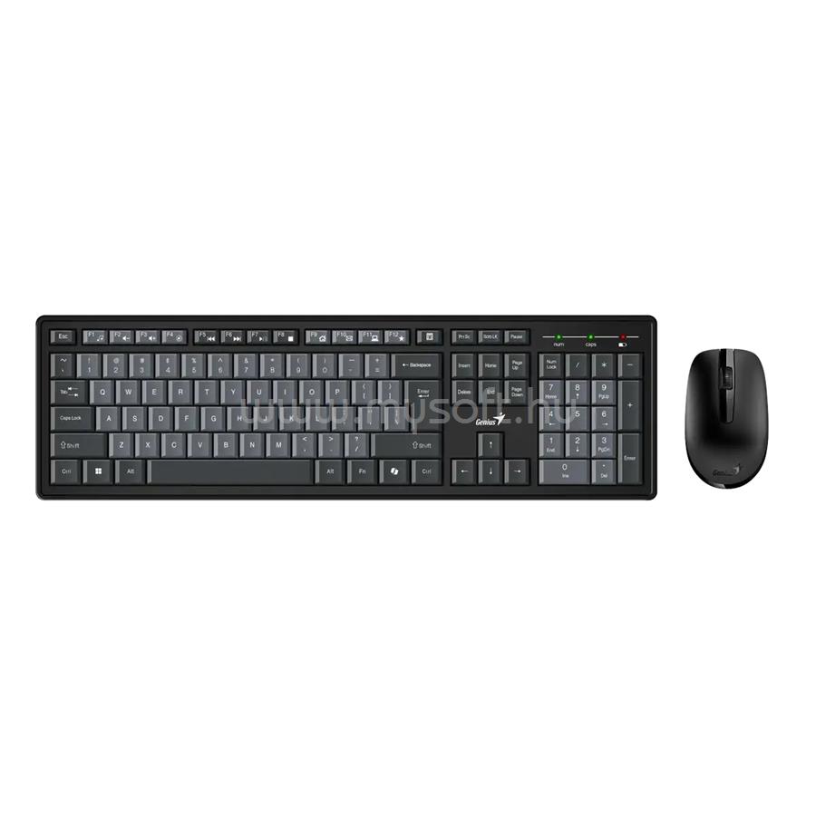 GENIUS KM-8200 Dual color Smart vezeték nélküli billentyűzet + egér (magyar, fekete)