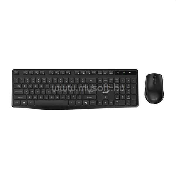 GENIUS KM-8206S vezeték nélküli billentyűzet + egér angol lokalizáció (fekete)