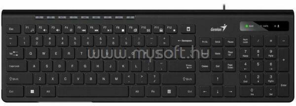 GENIUS SlimStar 230 II Slim vezetékes billentyűzet (magyar, fekete)