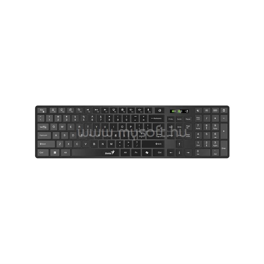 GENIUS SlimStar 7250BT Copilot vezeték nélküli billentyűzet (magyar, fekete)