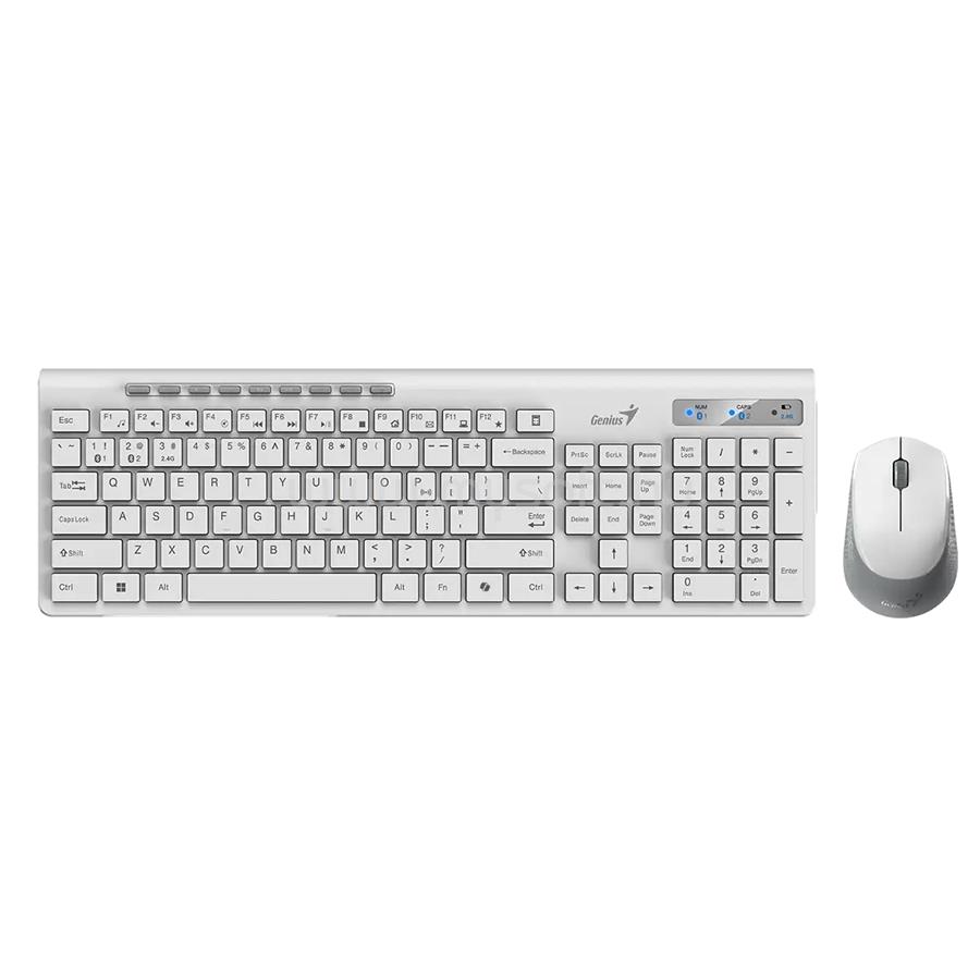 GENIUS SlimStar 8230 vezeték nélküli billentyűzet + egér (magyar, fehér)