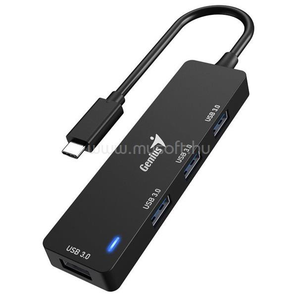 GENIUS UH-400 4 portos fekete USB hub