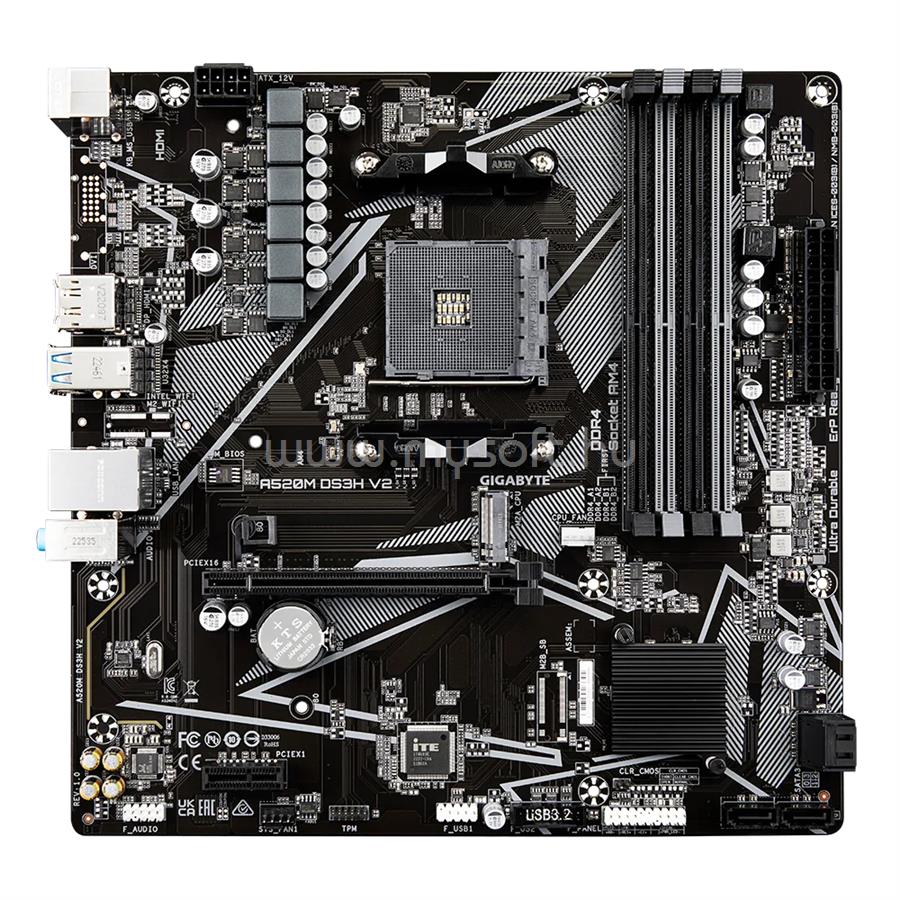 GIGABYTE alaplap A520M DS3H V2 (AM4, mATX)