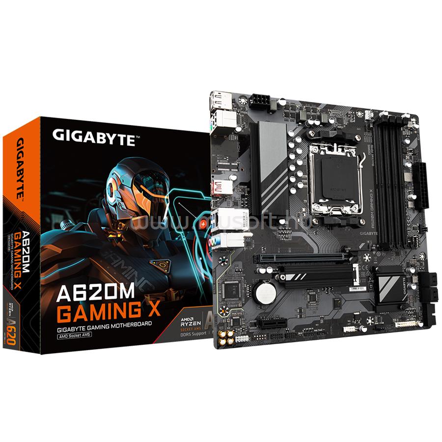 GIGABYTE alaplap A620M GAMING X (AM5, mATX)