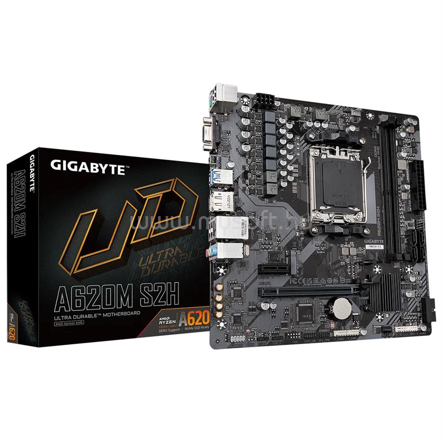 GIGABYTE alaplap A620M S2H (AM5, mATX)