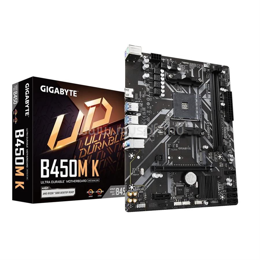 GIGABYTE alaplap B450M K (AM4, mATX)