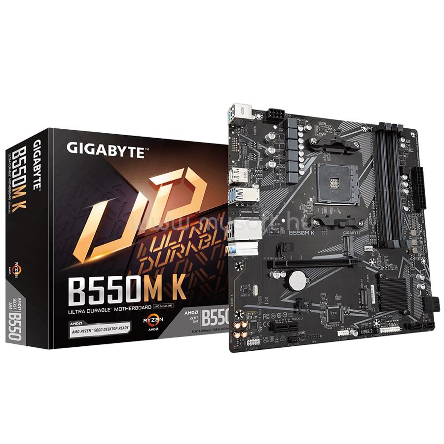 GIGABYTE alaplap B550M K (AM4, mATX)