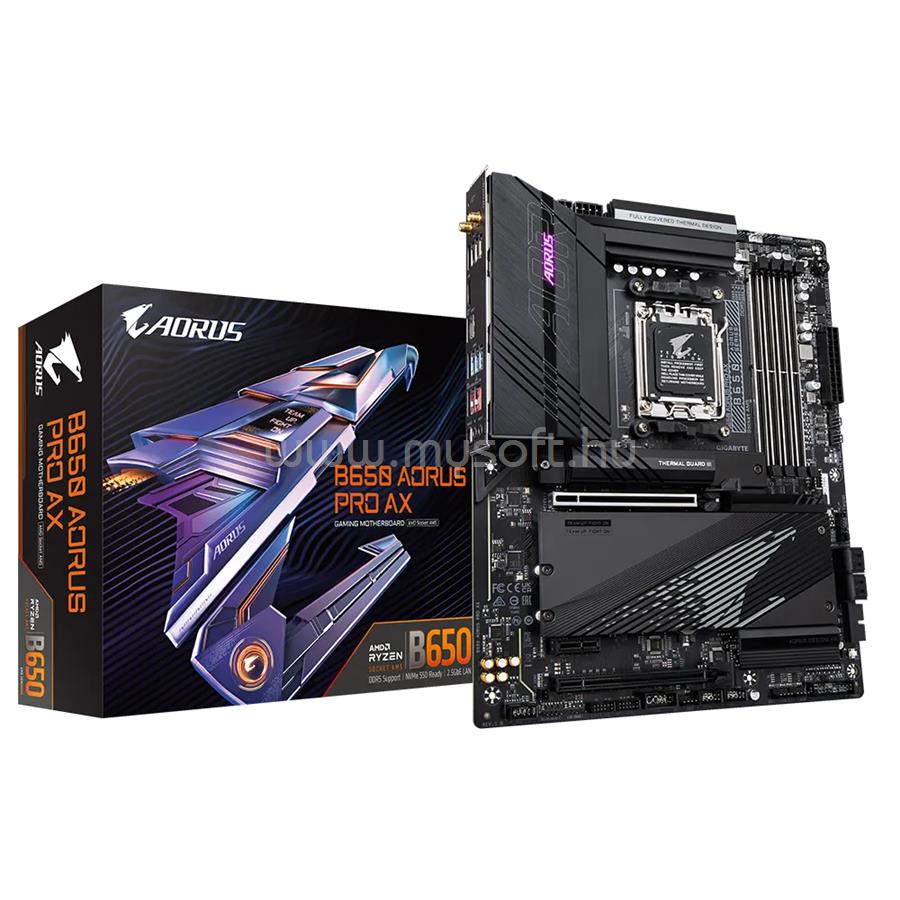 GIGABYTE alaplap B650 AORUS PRO AX (AM5, ATX)