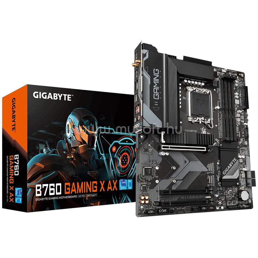 GIGABYTE alaplap B760 GAMING X AX (LGA1700, ATX)