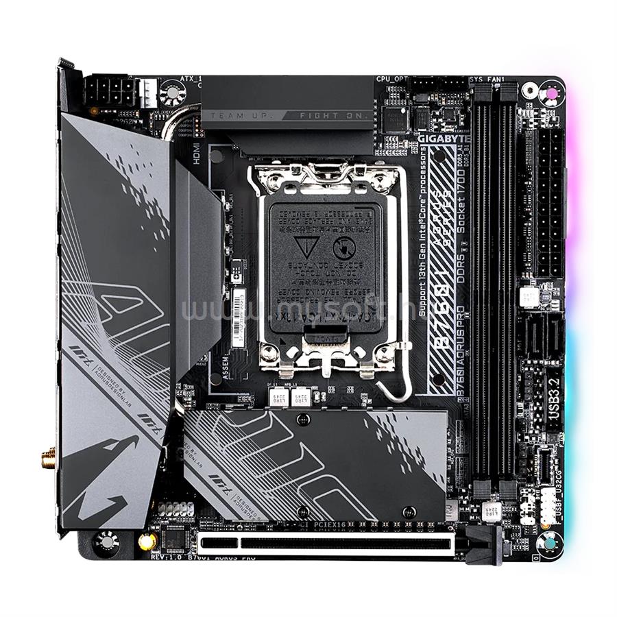 GIGABYTE alaplap B760I AORUS PRO (LGA1700, mini-ITX)