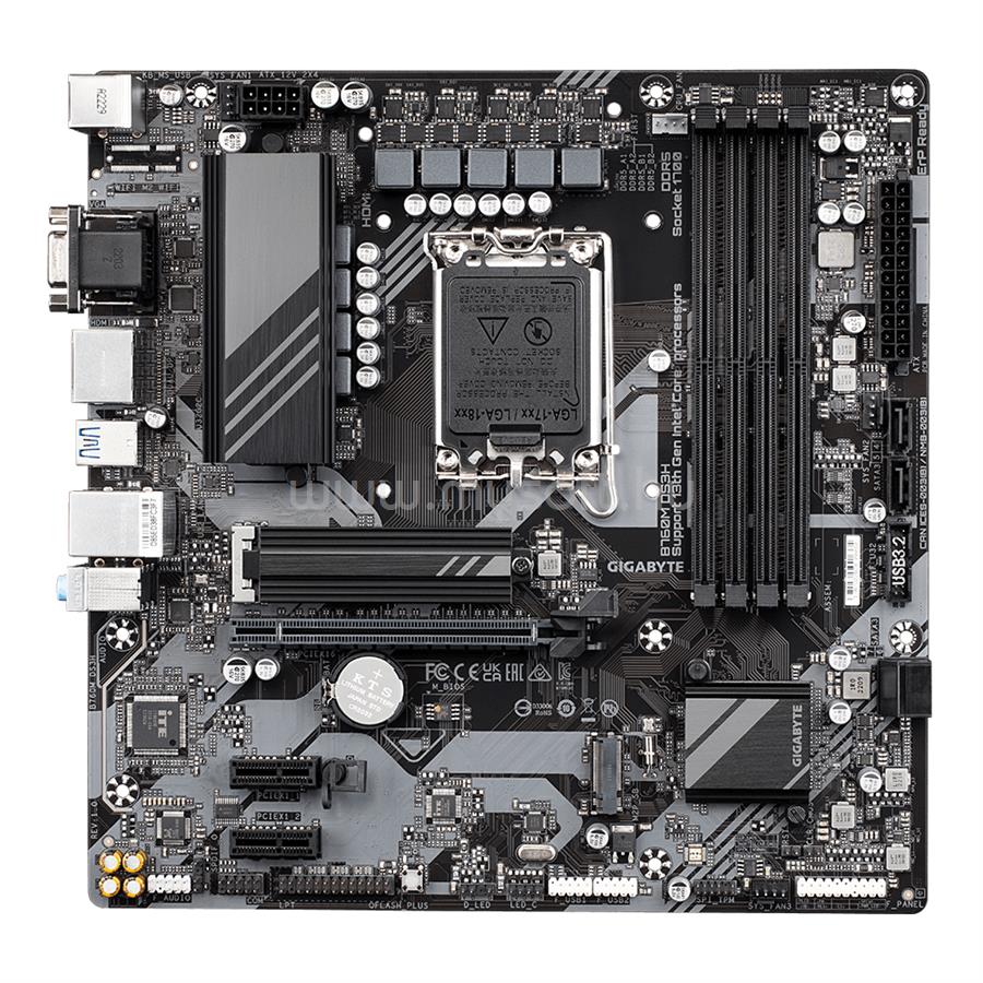 GIGABYTE alaplap B760M DS3H (LGA1700, mATX)