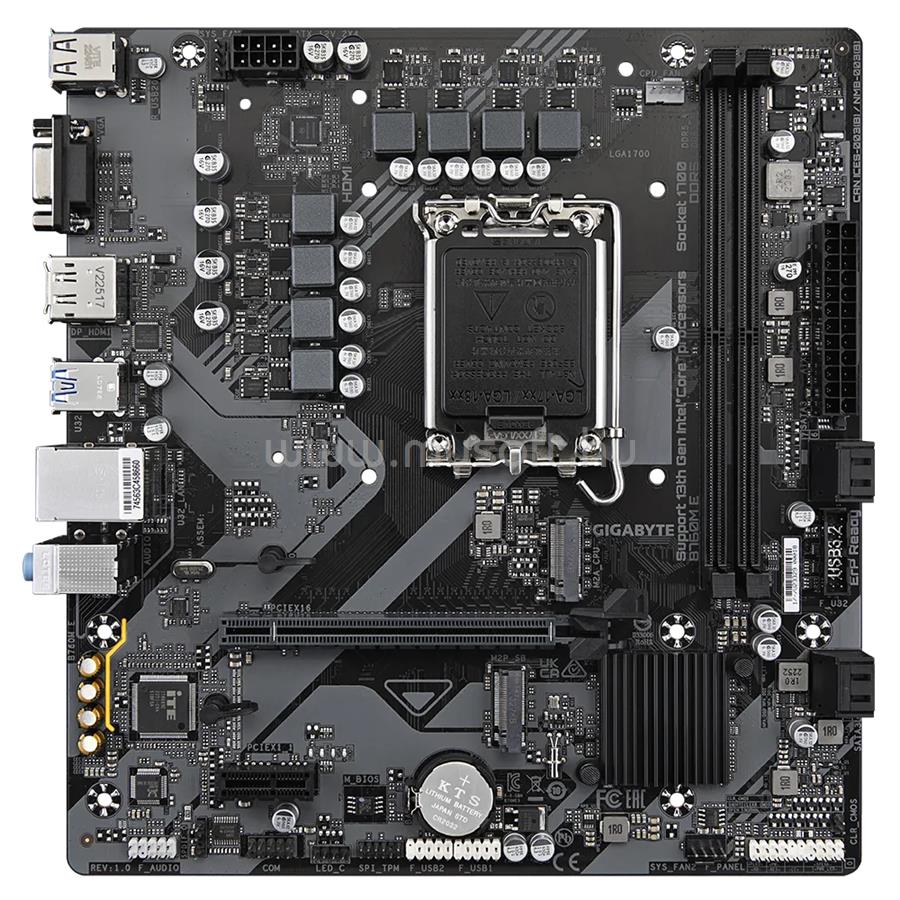 GIGABYTE alaplap B760M E (LGA1700, mATX)