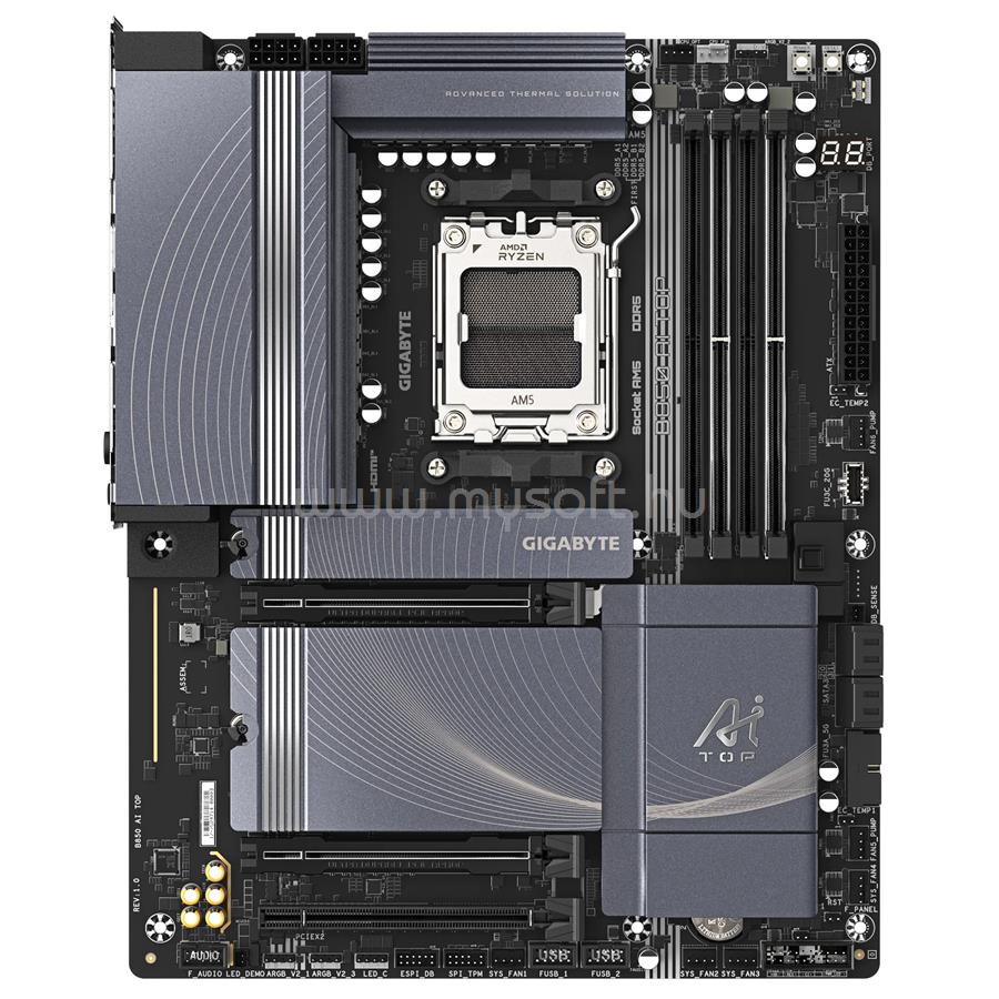 GIGABYTE alaplap B850 AI TOP (AM5, ATX)