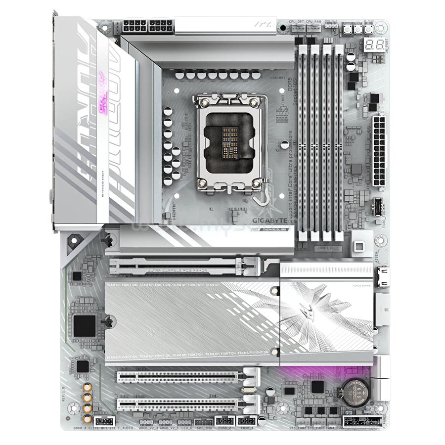 GIGABYTE alaplap B860 AORUS ELITE WIFI7 ICE (LGA1851, ATX)
