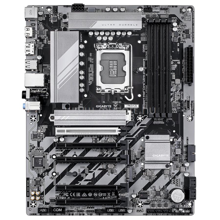 GIGABYTE alaplap B860 DS3H WIFI6E (LGA1851, ATX)