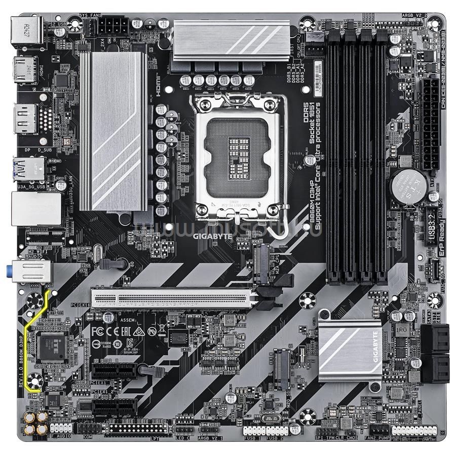 GIGABYTE alaplap B860M D3HP (LGA1851, mATX)