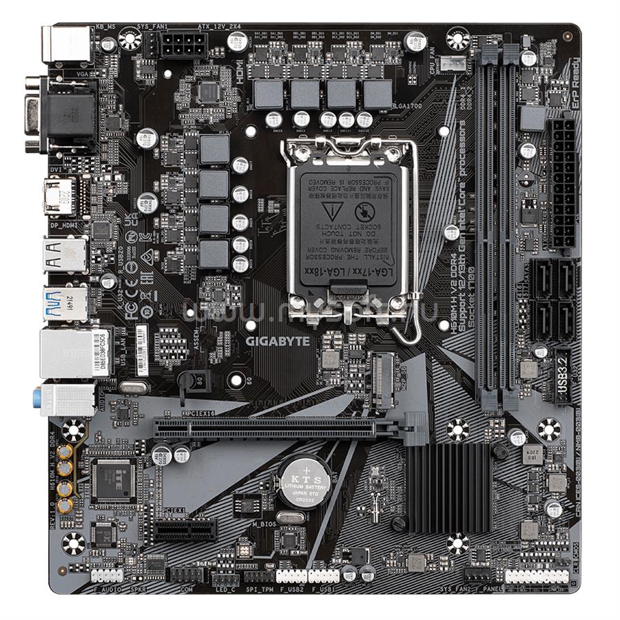 GIGABYTE alaplap H610M H V2 (LGA1700, mATX)