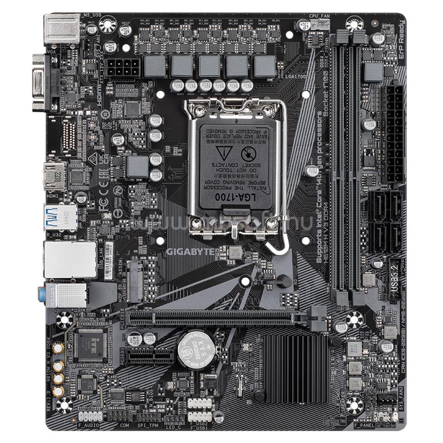 GIGABYTE alaplap H610M H V3 DDR4 (LGA1700, mATX)