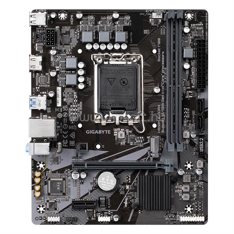 GIGABYTE alaplap H610M K DDR4 (LGA1700, mATX)