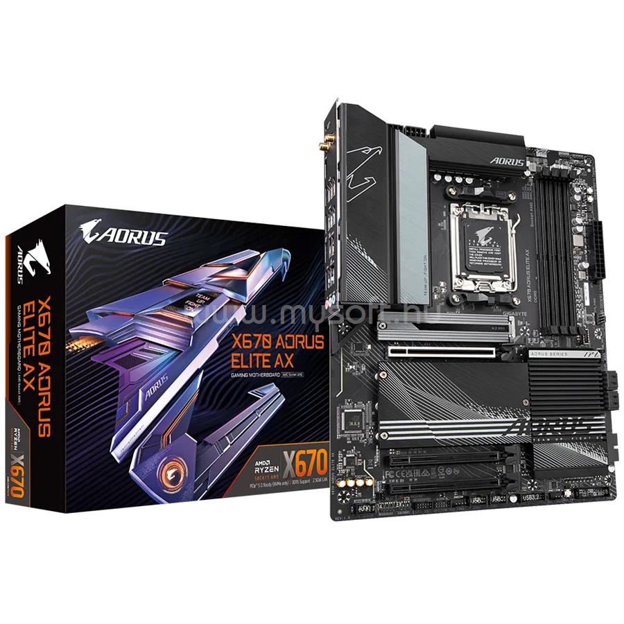 GIGABYTE alaplap X670 AORUS ELITE AX (AM5, ATX)