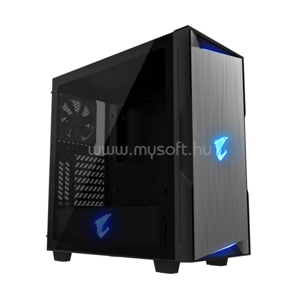GIGABYTE AORUS C300 Glass GB-AC300G Fekete (Táp nélküli) ablakos ATX/mATX ház