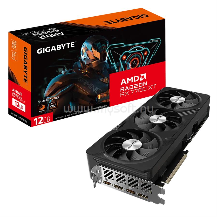 GIGABYTE Videokártya AMD Radeon RX 7700XT 12GB DDR6 OC