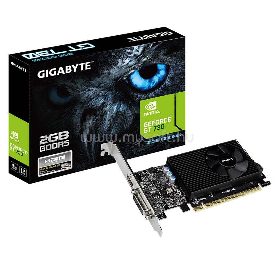 GIGABYTE Videokártya nVidia GeForce GT 730 2GB GDDR5