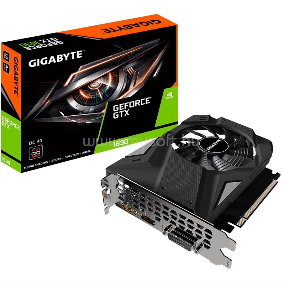 GIGABYTE Videokártya nVidia GTX 1630 4GB DDR6 OC