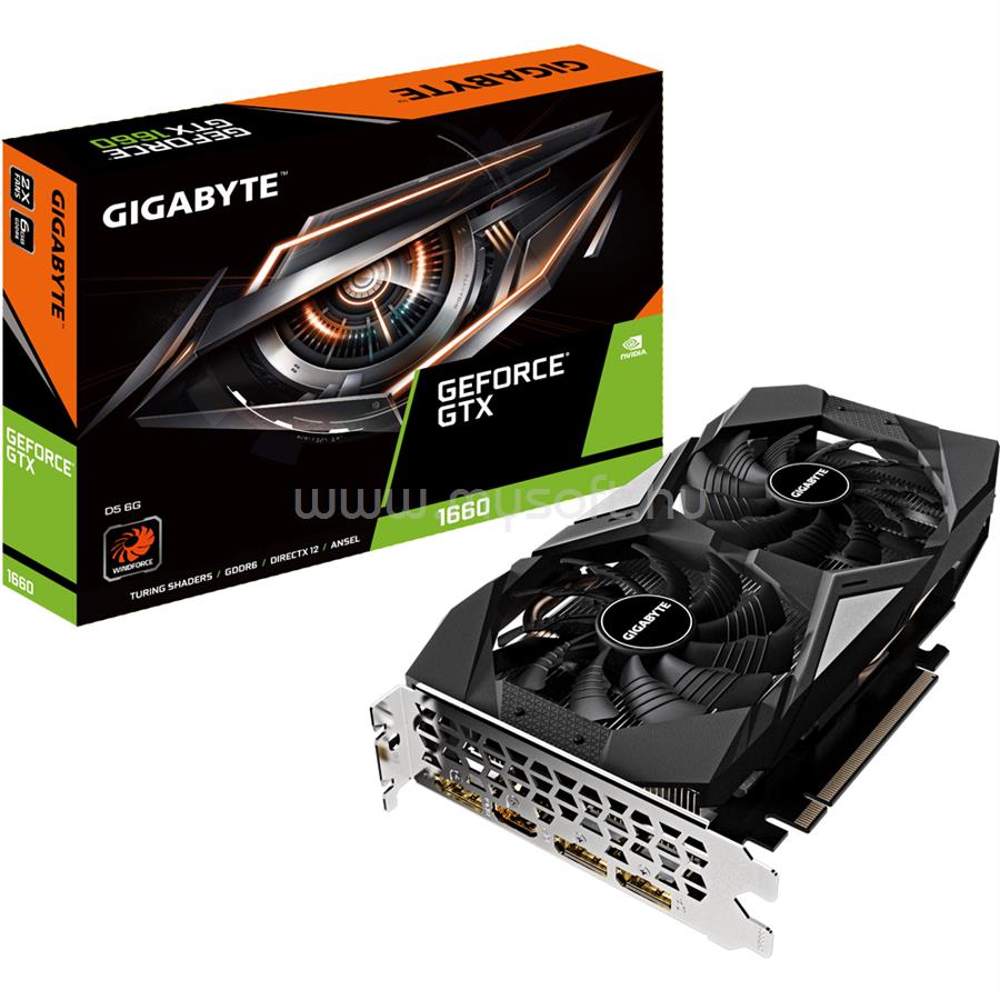 GIGABYTE Videokártya nVidia GTX 1660 6GB DDR5 OC