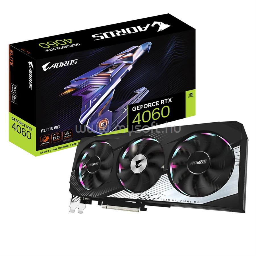 GIGABYTE Videokártya nVidia RTX 4060 ELITE 8GB DDR6