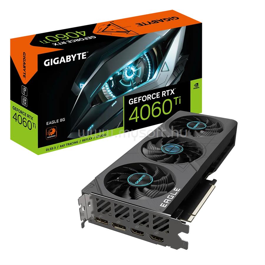 GIGABYTE Videokártya nVidia RTX 4060 Ti EAGLE 8GB DDR6