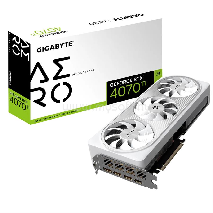 GIGABYTE Videokártya nVidia RTX 4070 Ti AERO 12GB DDR6X OC V2