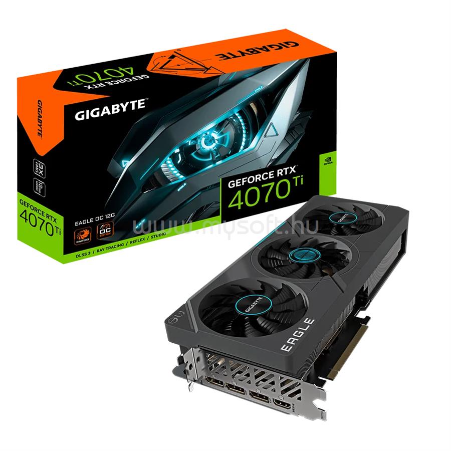 GIGABYTE Videokártya nVidia RTX 4070 Ti EAGLE 12GB DDR6X OC