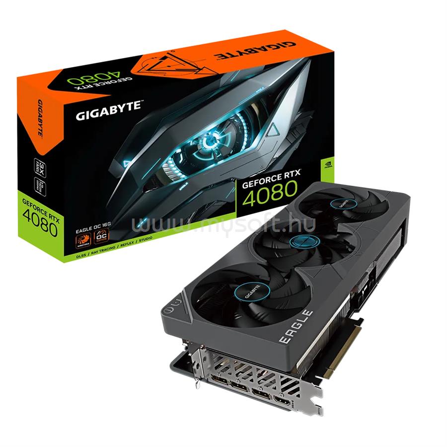 GIGABYTE Videokártya nVidia RTX 4080 Eagle 16GB DDR6X OC